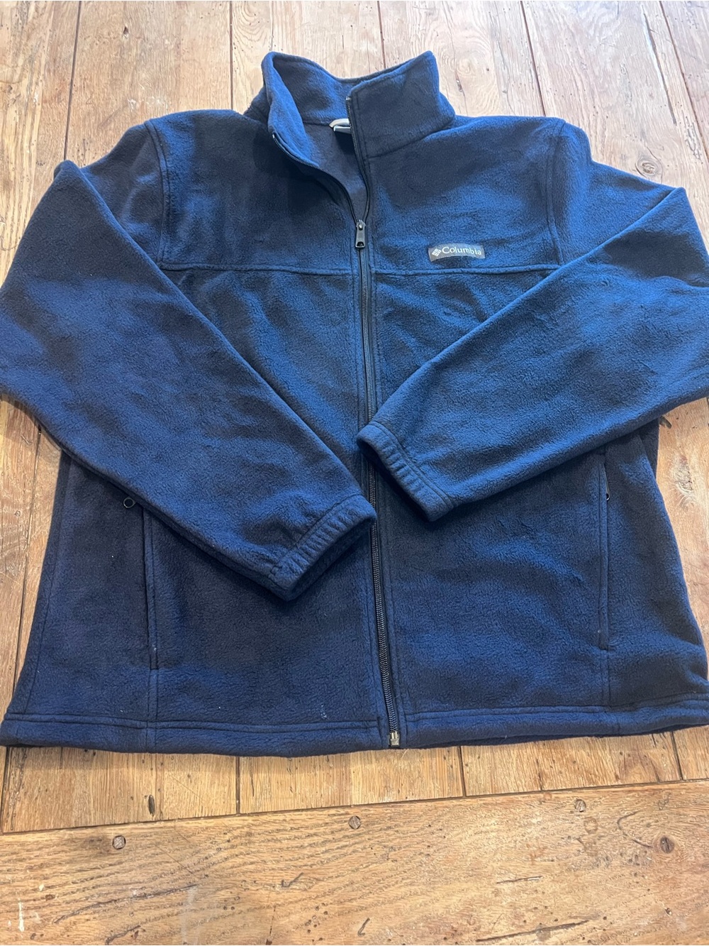Columbia Men’s Large Fleece Three-Quarter Zip, Navy Ultra, Soft And Warm Outdoor